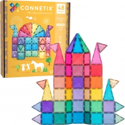 Mágneses építőkészlet csillámmal 48 db CONNETIX Glitter Castle Pack