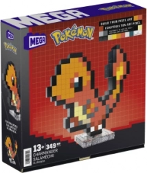 MEGA Pokémon pixel art Charmander építőkészlet, 15 cm (349 darab)