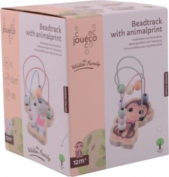 Fából készült gyöngylabirintus állatkákkal