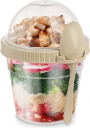 Joghurtospohár kanállal és müzlis tálkával, 400 ml