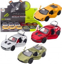 Fém sportautó felhúzós meghajtással, fényekkel és hangokkal