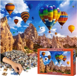 Színes hőlégballonok Kappadókia - Castorland puzzle 2000 darabos