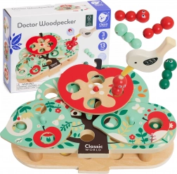 classic world mágneses ügyességi játék fogd meg a kukacot, 16 darab