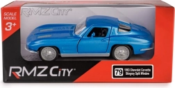Fém modell RMZ City Chevrolet Corvette Stingray Split Window 1963 1:35 kék