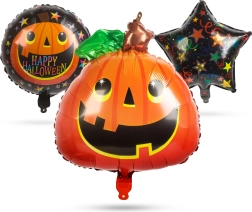 Halloween-i fóliab lufiszett sütőtök – 5 darab