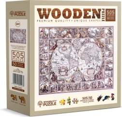 WOODEN CITY fából készült puzzle – A felfedezések kora térképe, 505 darab