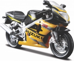 Suzuki GSX-R600 motorkerékpár modell talapzattal 1/18