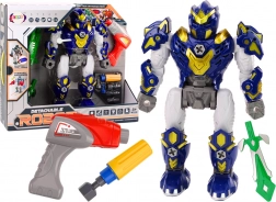 Csavarozható robot fúróval, fényekkel és hangokkal – kék