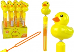 Buborékfújó sárga kiskacsa hanggal, 29 cm