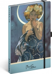 Alfons Mucha – Luna notesz, pontozott 13 × 21 cm