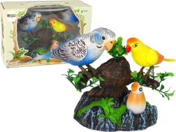 Éneklő, mozgó papagájok – Színes fa