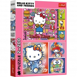 Puzzle 2x200 Hello Kitty és barátai