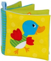 Pamut színes foszló könyvecske sípolóval Állatkák