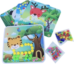 Színes mozaik gombostűkkel és képekkel – 5 motívum