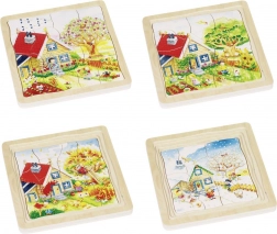 Fejlesztő fa puzzle Évszakok