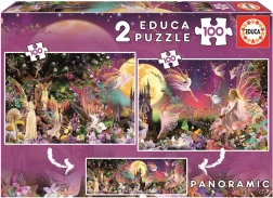 Puzzle Panorama Mesebeli tündérek 2x100 darab