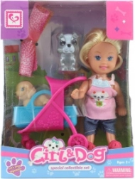 Baba kisállat babakocsival