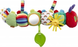 Textil játék Nagyon éhes hernyó – aktív plüss csörgő és rágóka