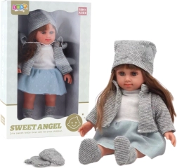 SWEET ANGEL baba szürke ruhácskában 36,5 cm