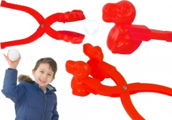 Piros dinoszaurusz hógolyókészítő