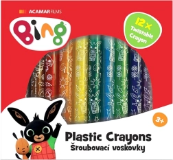 Csavarós zsírkréták Bing, 12 db-os készlet
