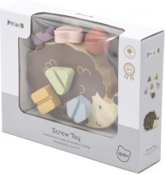 VIGA PolarB Fa játék Süni csavarokkal Montessori