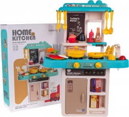 Gyerek konyha világítással és hangokkal, 43 darab – Kék