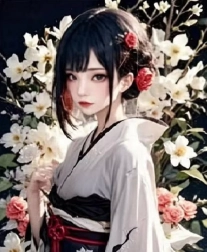 Gyémánt festés Kislány kimonóban