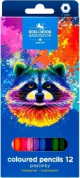 Hatszögletű színesceruzák KOH-I-NOOR 12 db Mosómedve
