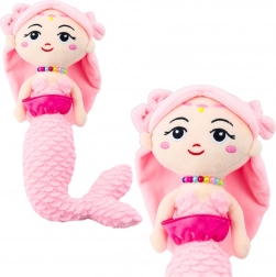 Aranyos rózsaszínű plüss sellő 32cm