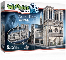 WREBBIT Notre‑Dame 3D puzzle, 830 darab