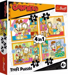 Puzzle TREFL Garfield imádja a lasagnát 4 az 1-ben