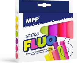 Neon járdakréták, kerek, 6 db, vegyes színek