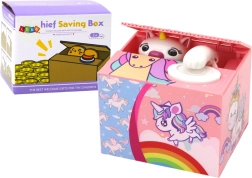 Pénzpersely Tanuljunk spórolni Egyszarvú Rózsaszín dallam