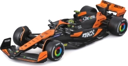 Fém Bburago modell 1:43 McLaren MCL38 2024 #4 Lando Norris pilótával bemutató dobozban
