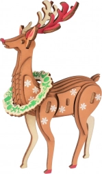 fa 3D puzzle karácsonyi rénszarvas