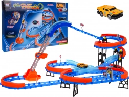 Versenypálya létrával, 90 részes, LED-es kisautóval