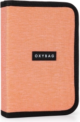 Egyszintes iskolai tolltartó 2 füllel UNICOLOR, üres, barackszínű