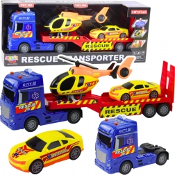 Mentőkészlet helikopterrel és autóval