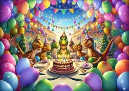 Dinoszauruszos puzzle ünneplés 50 darab