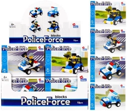 Rendőrségi építőkészlet – mini járművek, 4 változat