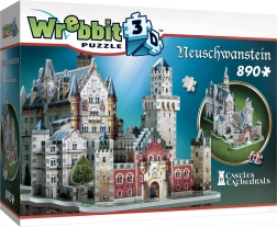 WREBBIT 3D puzzle Neuschwanstein-kastély – 890 darab