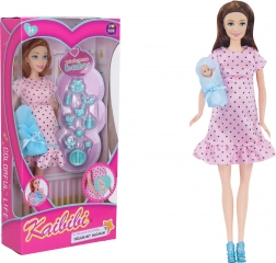 Terhes baba tartozékszettel, 29 cm