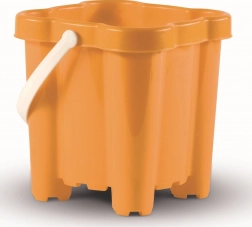 Androni vár alakú vödör 4 toronnyal, narancssárga 16 cm