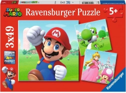 RAVENSBURGER gyerek puzzle SUPER MARIO 3×49 darab
