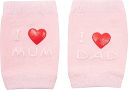 Gyermek térdvédő ABS-szel I love mum & dad – rózsaszín