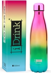 Termálpalack, szivárványos metálhatás, 500 ml