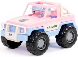 Rózsaszín safari dzsip – játék figurákkal