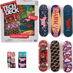 Tech Deck Sk8Shop 6 csomag Thank You bónusz készlet fingerboardok tartozékokkal