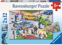 Ravensburger puzzle Kék fények az utakon 2×12 darab